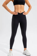High Waist Active Leggings with Pockets - Delanoir