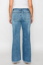 bytos Full Size Cat's Whiskers Mid Rise Bootcut Jeans - Delanoir