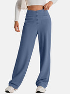 High Waist Wide Leg Pants - Delanoir