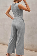 Full Size Scoop Neck Wide Strap Jumpsuit - Delanoir