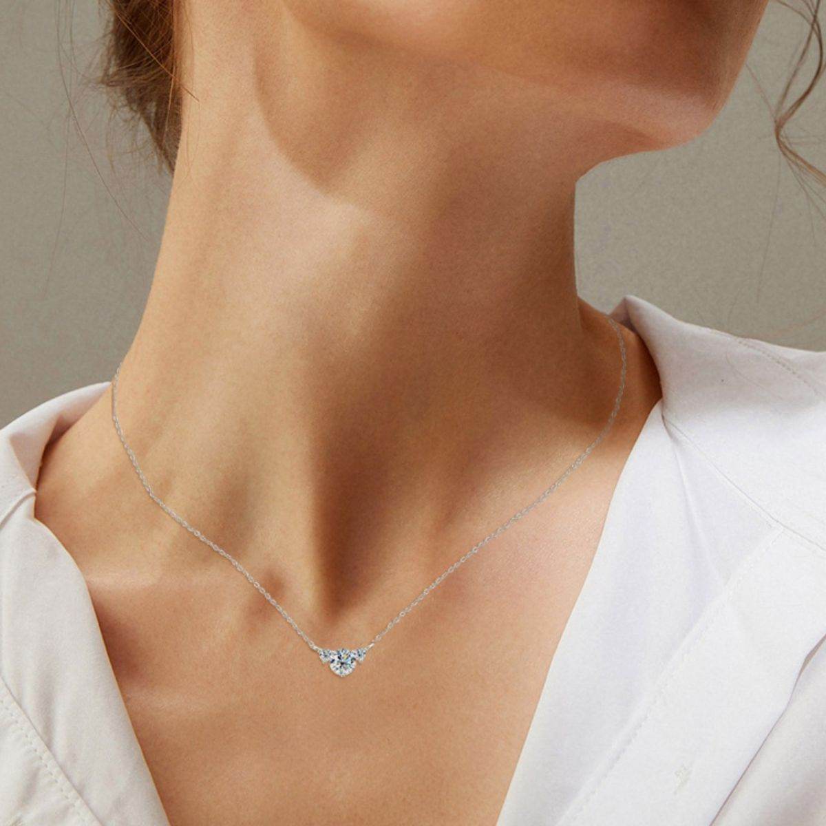 1.2 Carat Moissanite 925 Sterling Silver Necklace - Delanoir