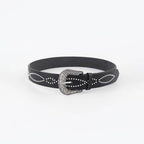 PU Leather Rhinestone Belt - Delanoir