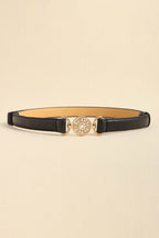 Rhinestone Decor PU Leather Belt - Delanoir