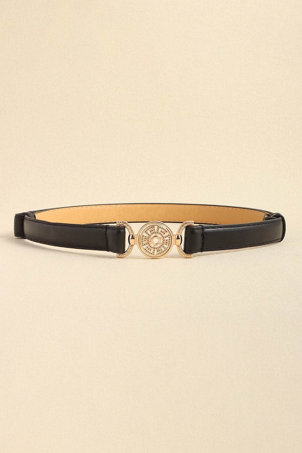 Rhinestone Decor PU Leather Belt - Delanoir