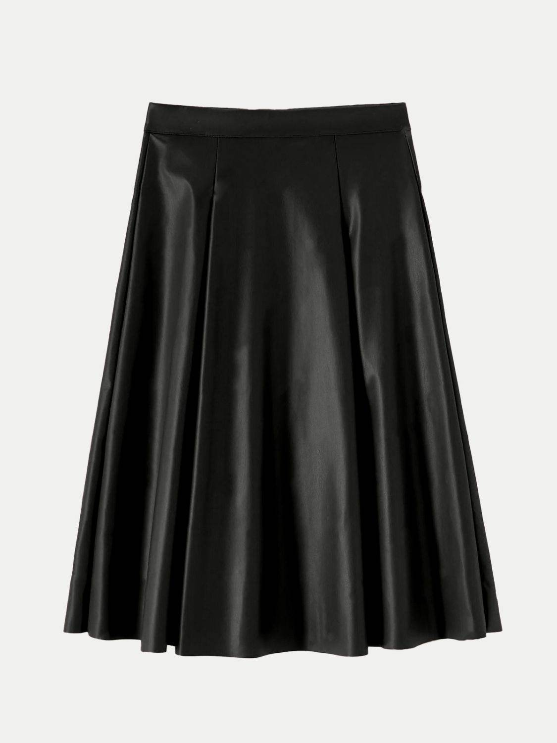 High Waist Skirt with Zipper - Delanoir