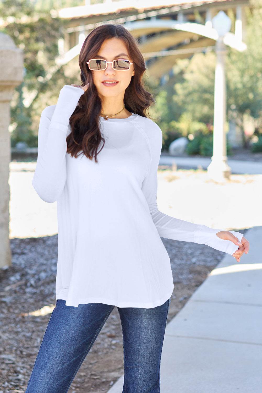 Basic Bae Full Size Round Neck Long Sleeve T-Shirt - Delanoir
