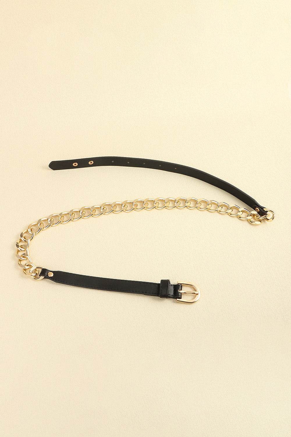 PU Leather Chain Belt - Delanoir