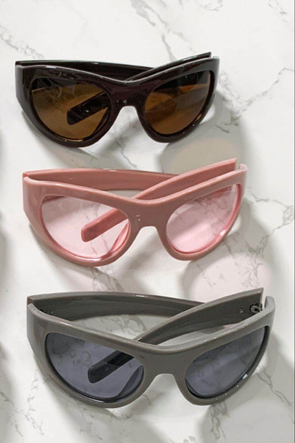 Polycarbonate Frame Cat-Eye Sunglasses - Delanoir