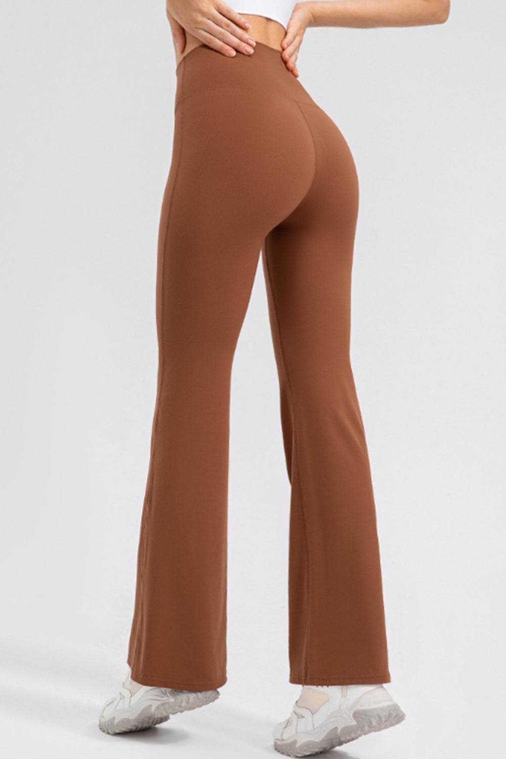 High Waist Straight Active Pants - Delanoir