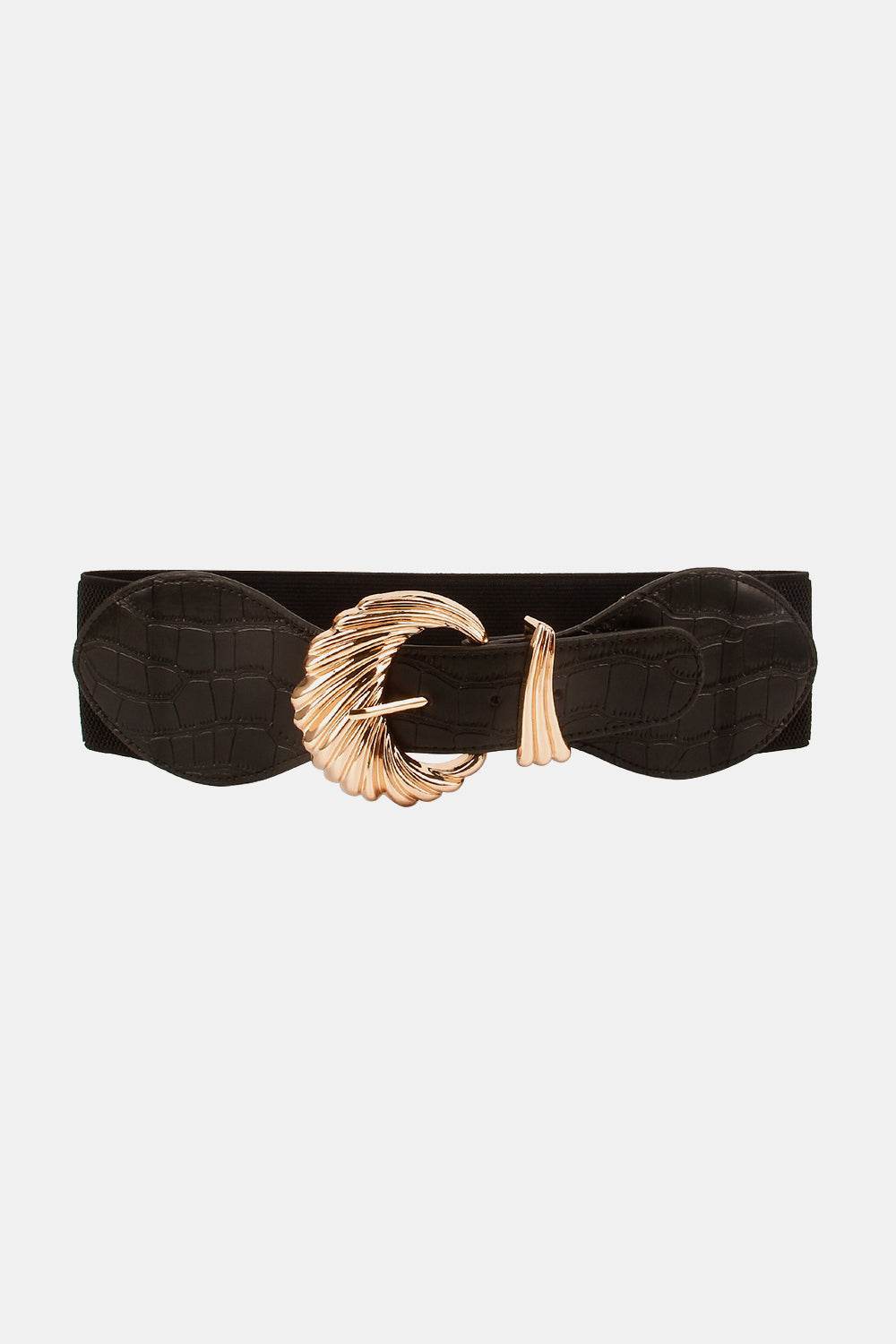 Shell Alloy Buckle Elastic Belt - Delanoir