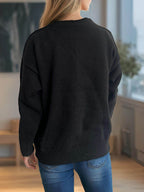 Daisy Button Up V-Neck Cardigan - Delanoir