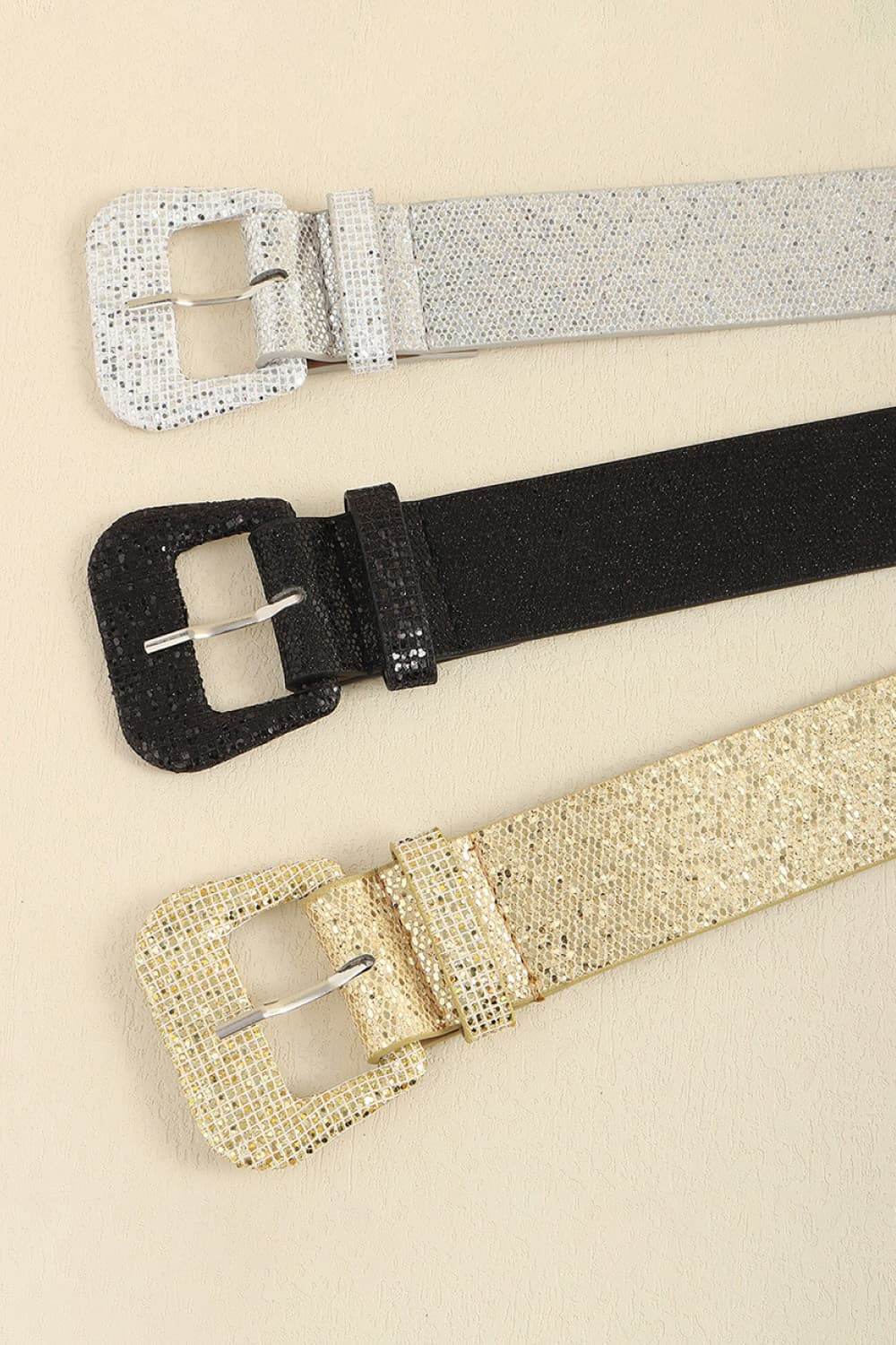 Glitter PU Leather Belt - Delanoir
