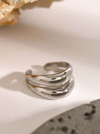 Stainless Steel Double-Layered Ring - Delanoir