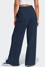 Drawstring Wide Leg Active Pants - Delanoir
