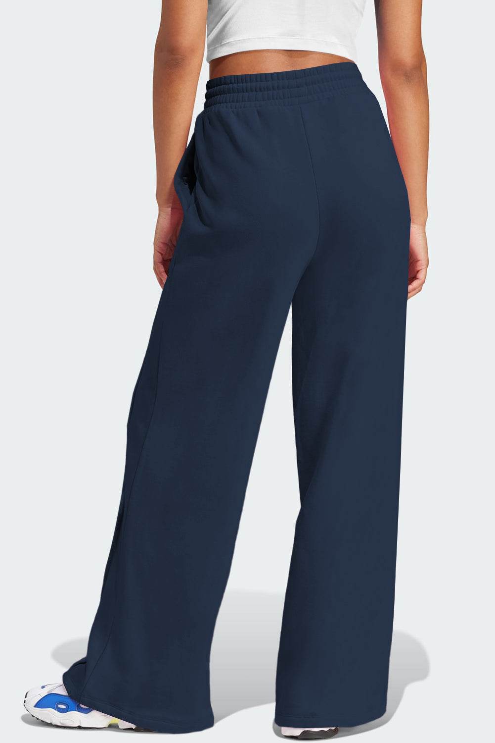 Drawstring Wide Leg Active Pants - Delanoir
