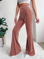 High Waist Flare Pants - Delanoir