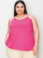 Basic Bae Full Size Lace Trim V-Neck Cami - Delanoir