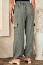 Hailey & Co Textured Rib Cargo Pants - Delanoir