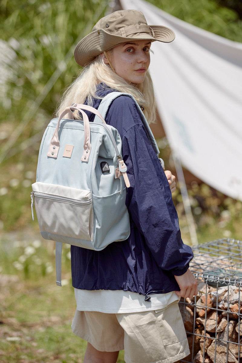 Himawari Water Resistant Canvas Backpack Bag with Side Pockets - Delanoir