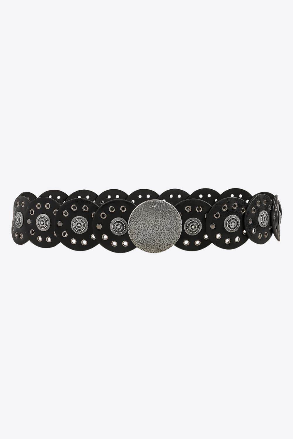Round Shape PU Leather Belt - Delanoir