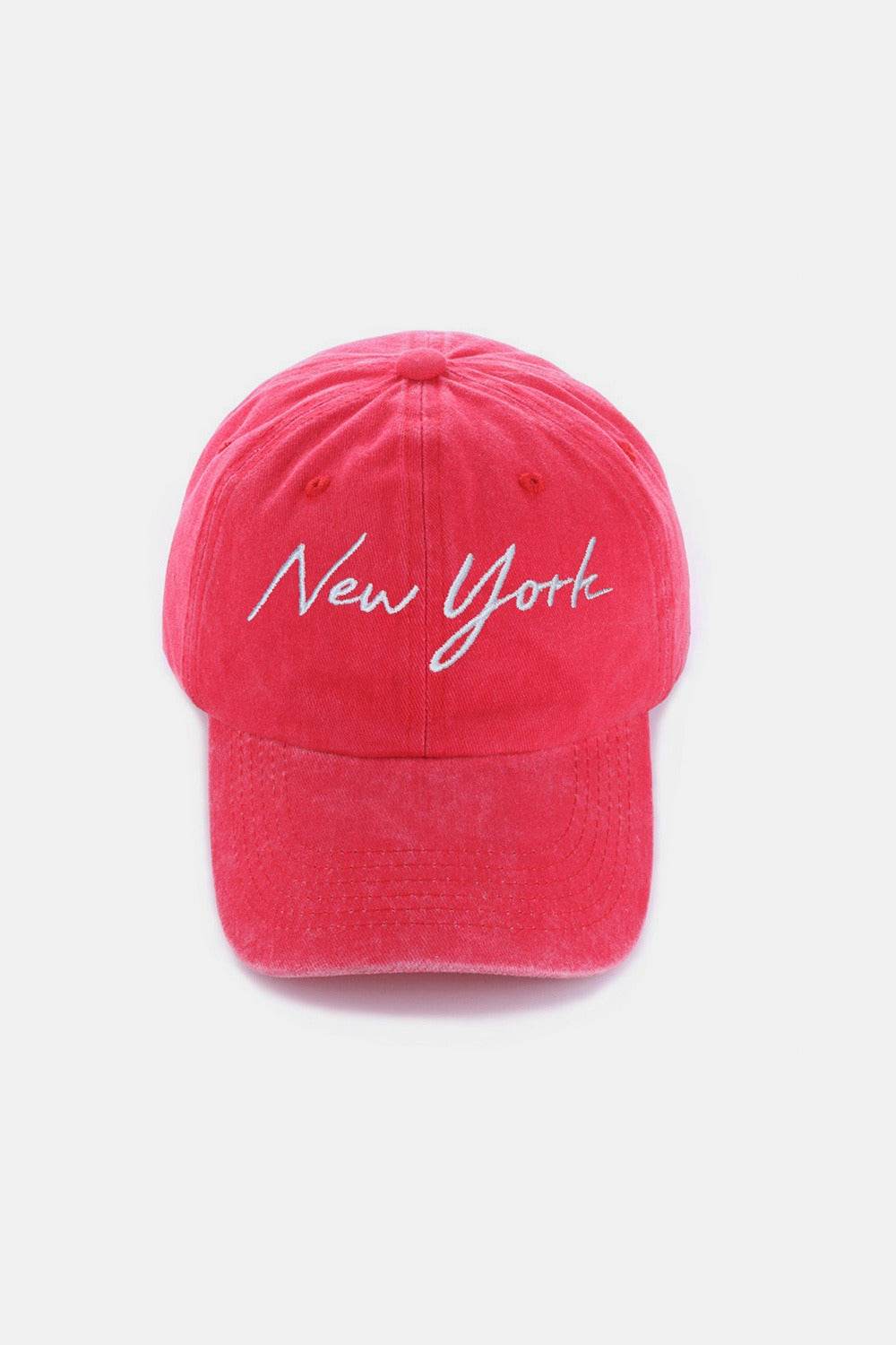 Zenana Washed Embroidered City Baseball Cap - Delanoir
