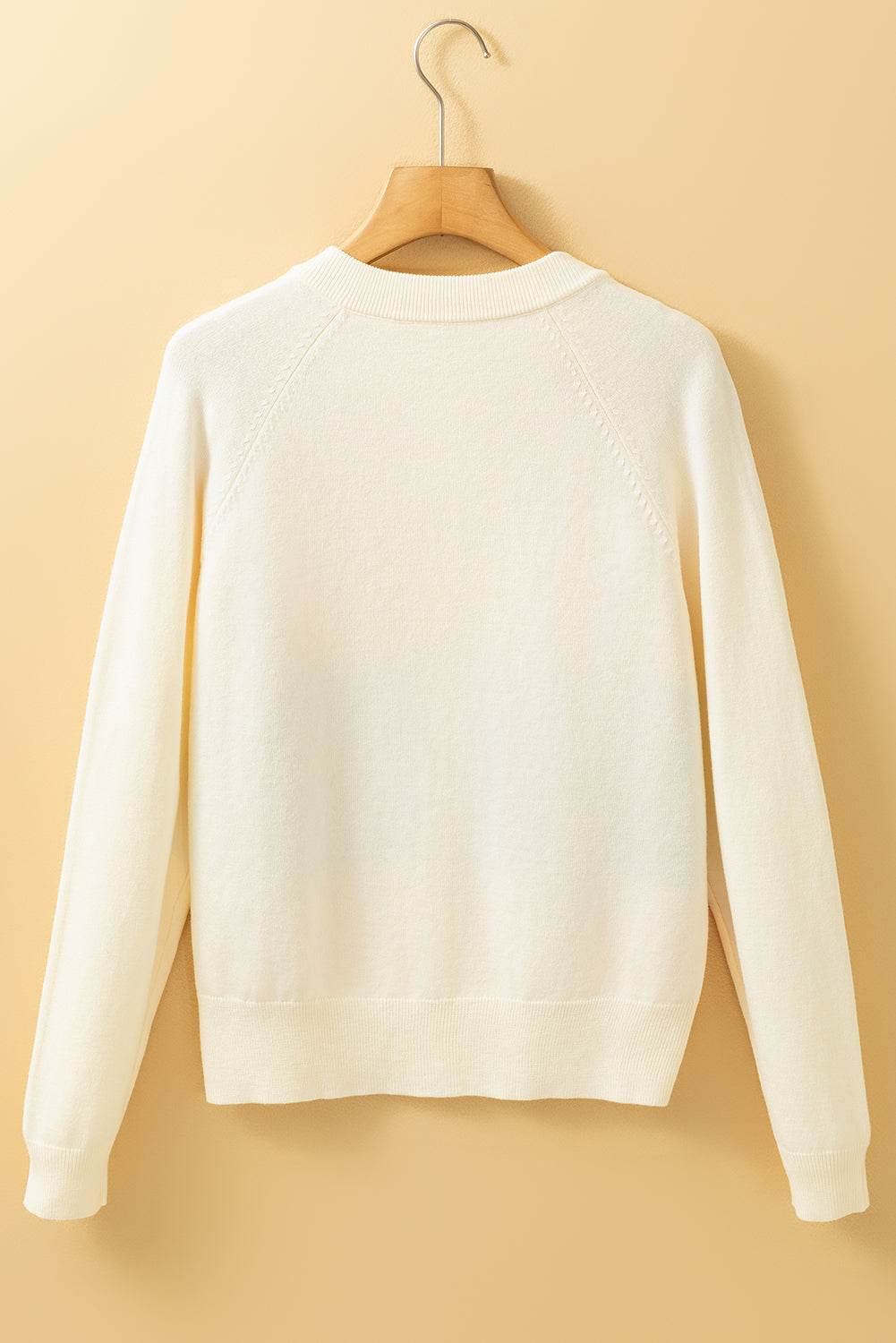 Contrast Button Down Long Sleeve Cardigan - Delanoir