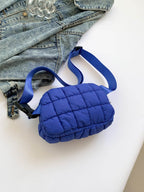 Bubble Texture Adjustable Strap Crossbody Bag - Delanoir