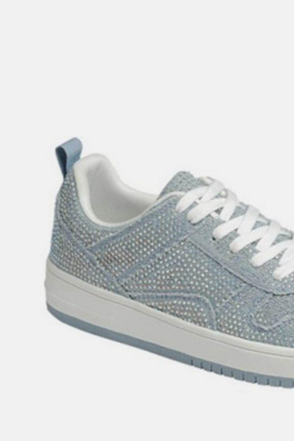 Forever Link Rhinestone Platform Flat Sneakers - Delanoir