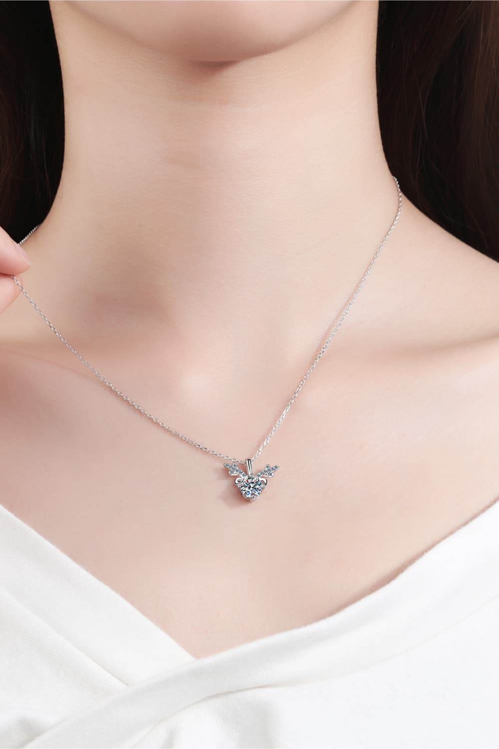 1 Carat Moissanite 925 Sterling Silver Necklace - Delanoir