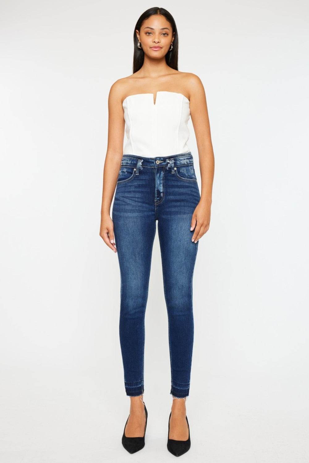 Kancan Full Size High Rise Ankle Skinny Jeans - Delanoir