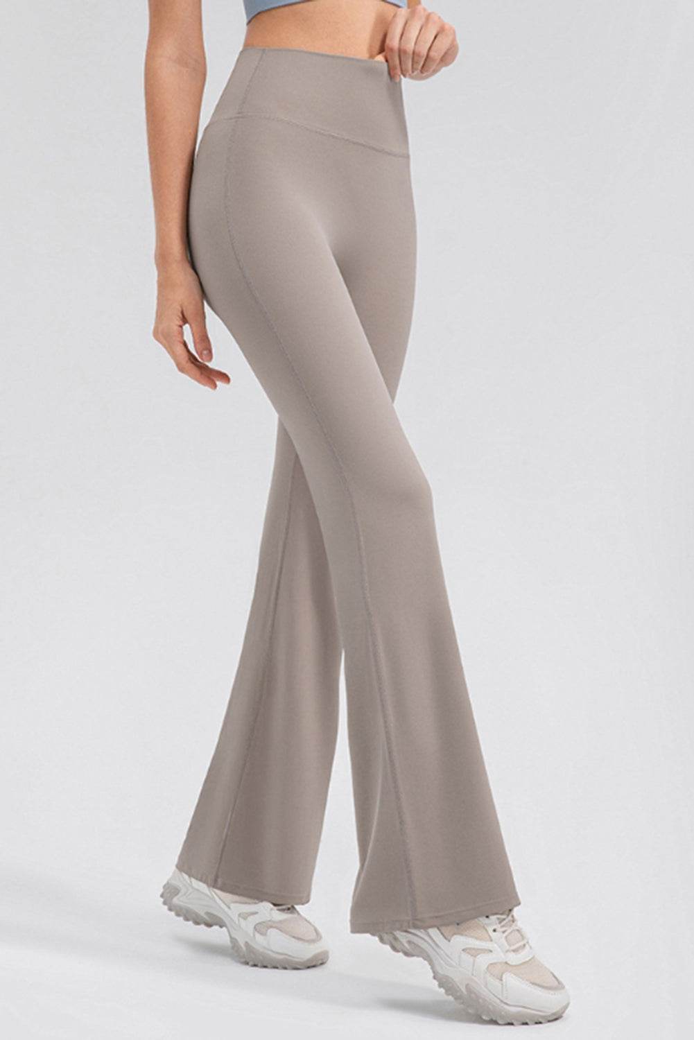 High Waist Straight Active Pants - Delanoir
