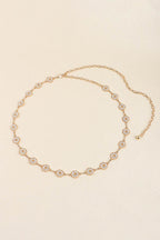 Rhinestone Decor Zinc Alloy Belt - Delanoir