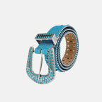 Rhinestone PU Leather Belt - Delanoir