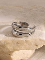 Stainless Steel Double-Layered Ring - Delanoir