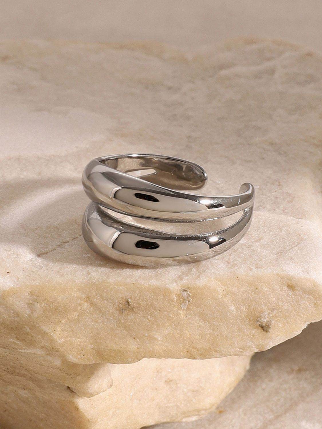 Stainless Steel Double-Layered Ring - Delanoir