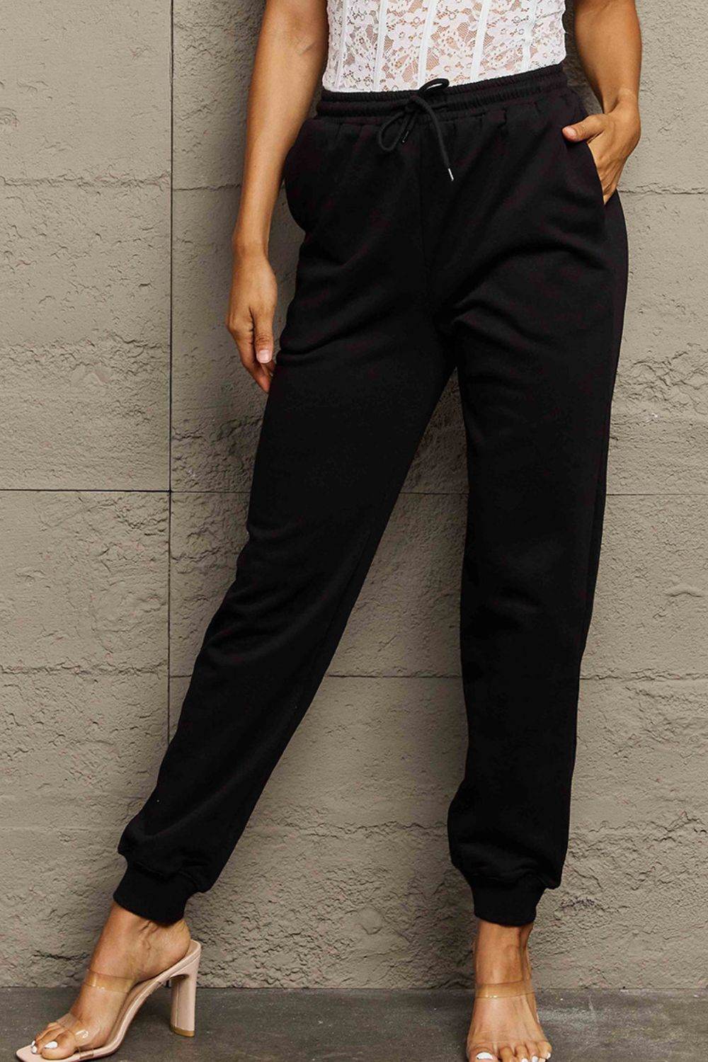 Simply Love Full Size Drawstring Sweatpants - Delanoir