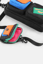 Himawari Removable Strap Nylon Crossbody Bag with EarPods Bag - Delanoir