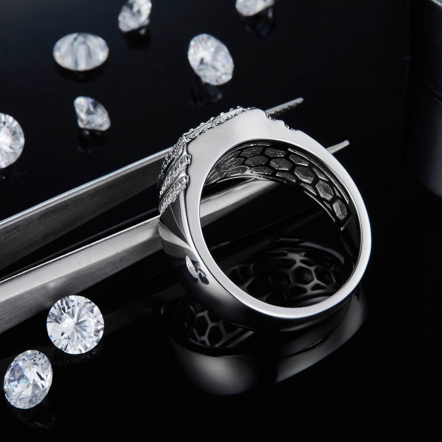 Moissanite 925 Sterling Silver Ring - Delanoir