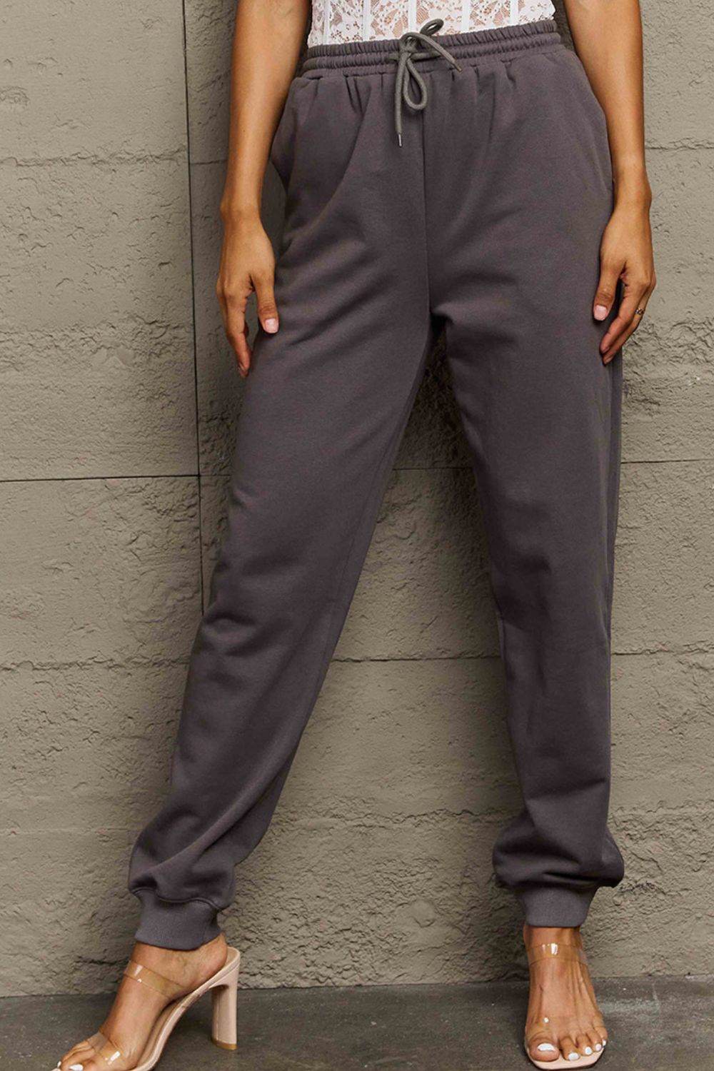 Simply Love Full Size Drawstring Sweatpants - Delanoir