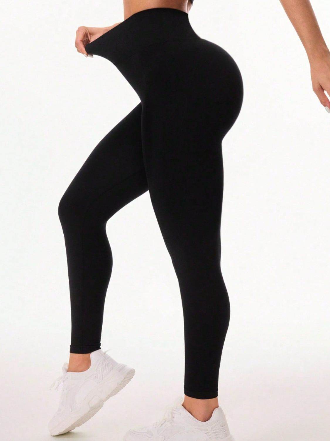 Pocketed High Waist Active Leggings - Delanoir