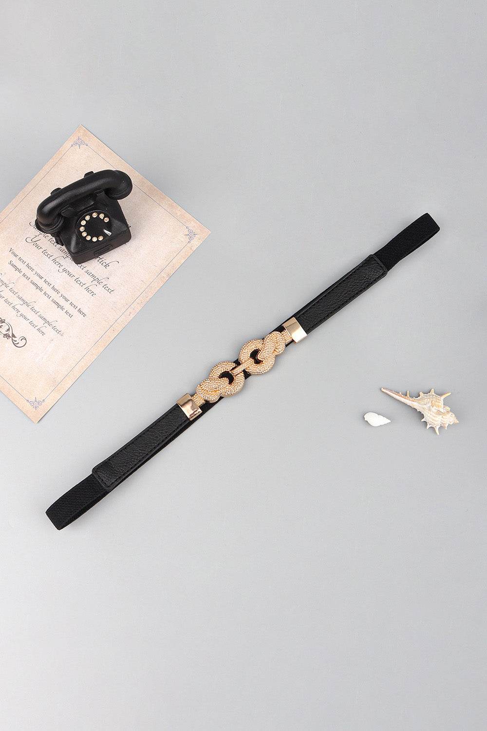 Zinc Alloy Buckle PU Leather Belt - Delanoir