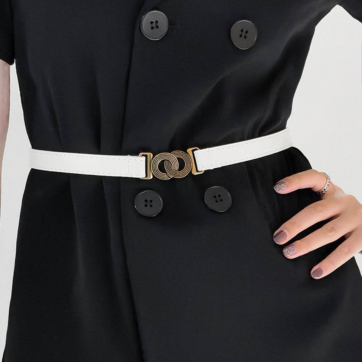 Alloy Buckle PU Belt - Delanoir