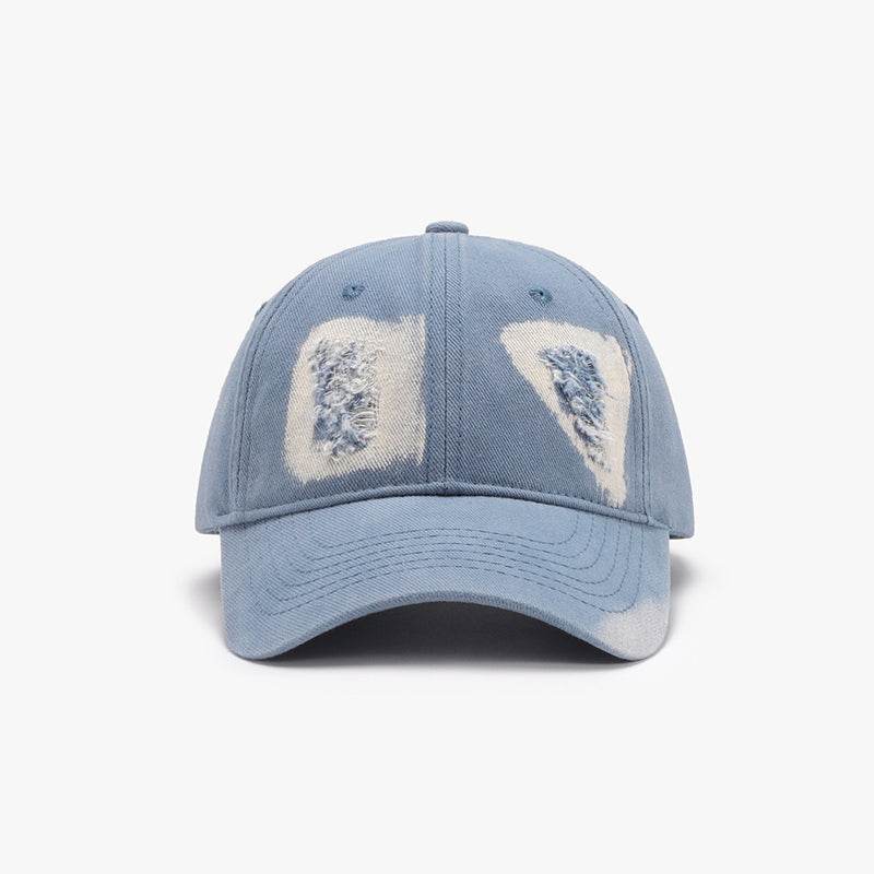 Distressed Cotton Baseball Cap - Delanoir
