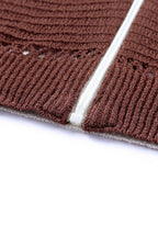 Zip-Up Raglan Sleeve Openwork Hooded Cardigan - Delanoir