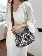 Geometric Adjustable Strap Crossbody Bag - Delanoir