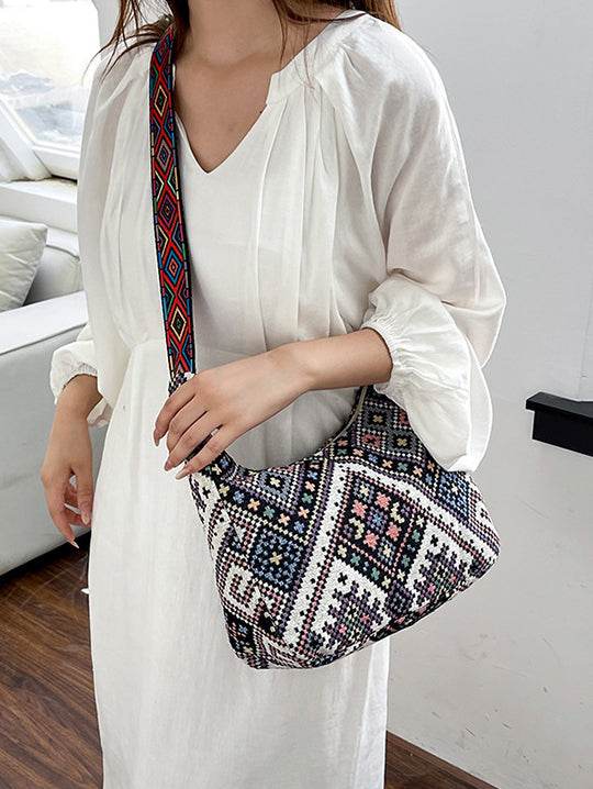 Geometric Adjustable Strap Crossbody Bag - Delanoir