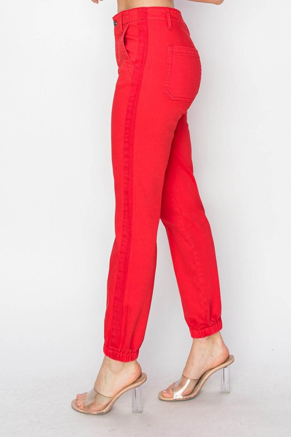 RISEN Full Size High Waisted Jogger Jeans - Delanoir