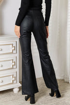 Kancan Slit Flare Leg Pants - Delanoir