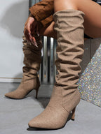 Point Toe Stiletto Boots - Delanoir