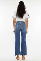 Kancan Full Size High Rise Slim Wide Leg Jeans - Delanoir